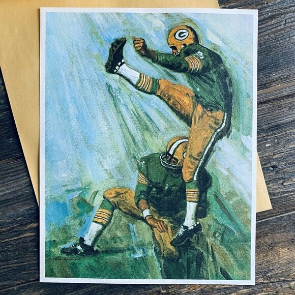 1965 1966 Green Bay Packers in Action The Extra Point #8 New Old Stock Mobil VTG - Picture 2 of 12